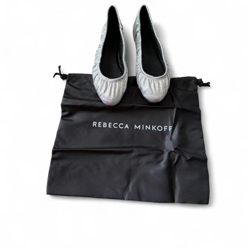 Rebecca Minkoff Ruched Metallic Ballet Flat‎